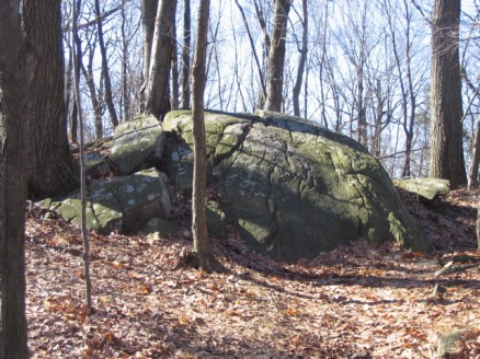 A rock outcropping on Bald Mountain